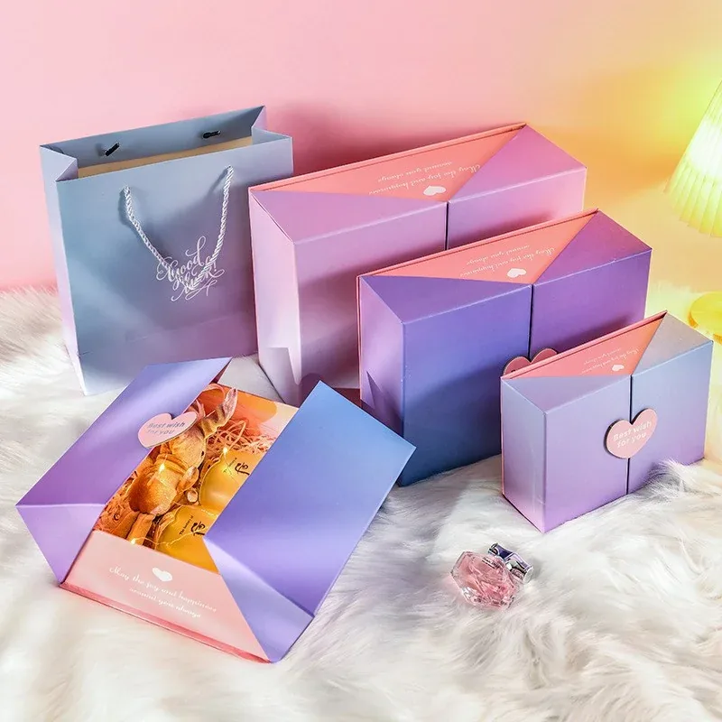 Custom Pastel Gradient Gift Packaging Set