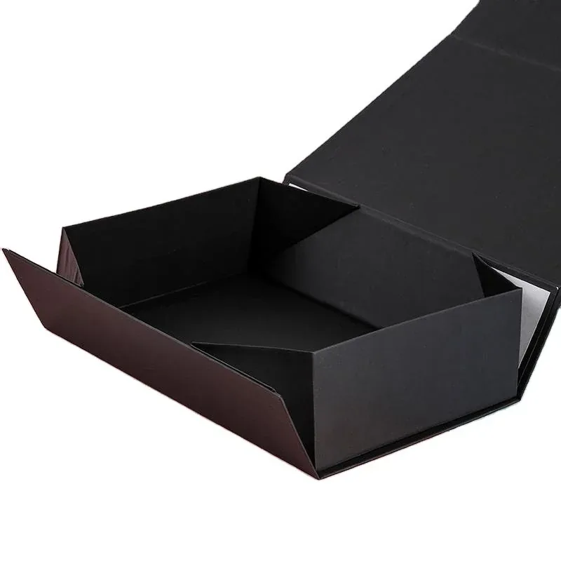 Custom Dark Folding Magnetic Gift Box