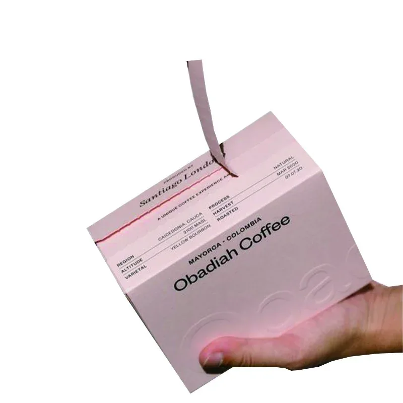 Custom Pink Tear-Strip Coffee Mailer Box view 3