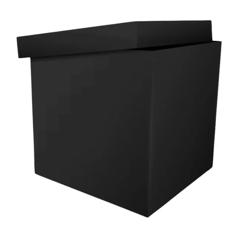 Custom Tall Black Box with Lift-Off Lid