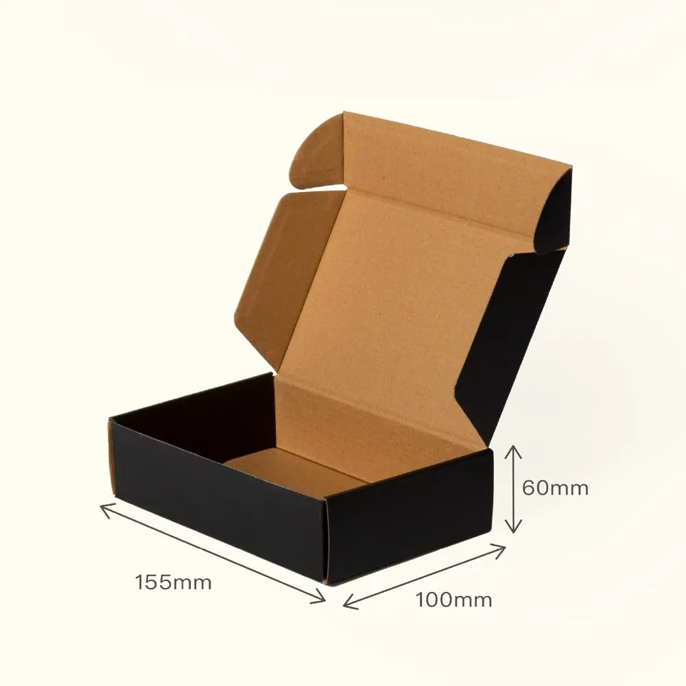 Custom Black Mailer Box with Kraft Interior
