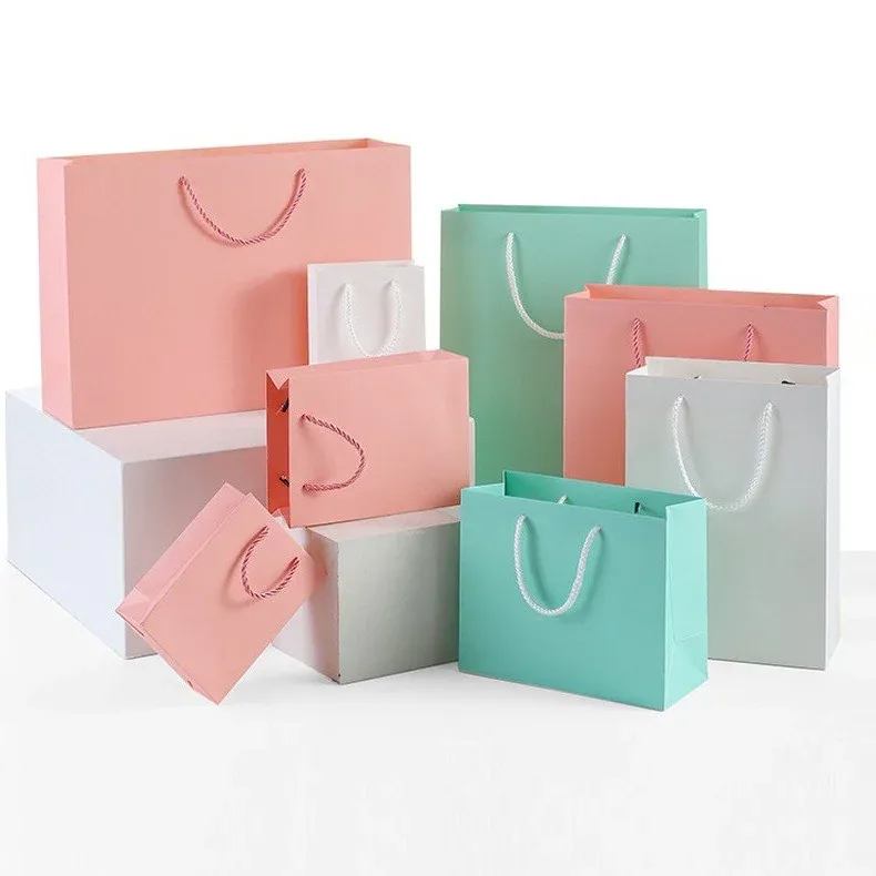 Custom Pastel Paper Gift Bag Size Collection