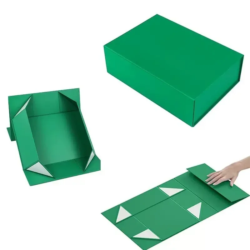 Custom Blue Flat-Folding Gift Box view 4