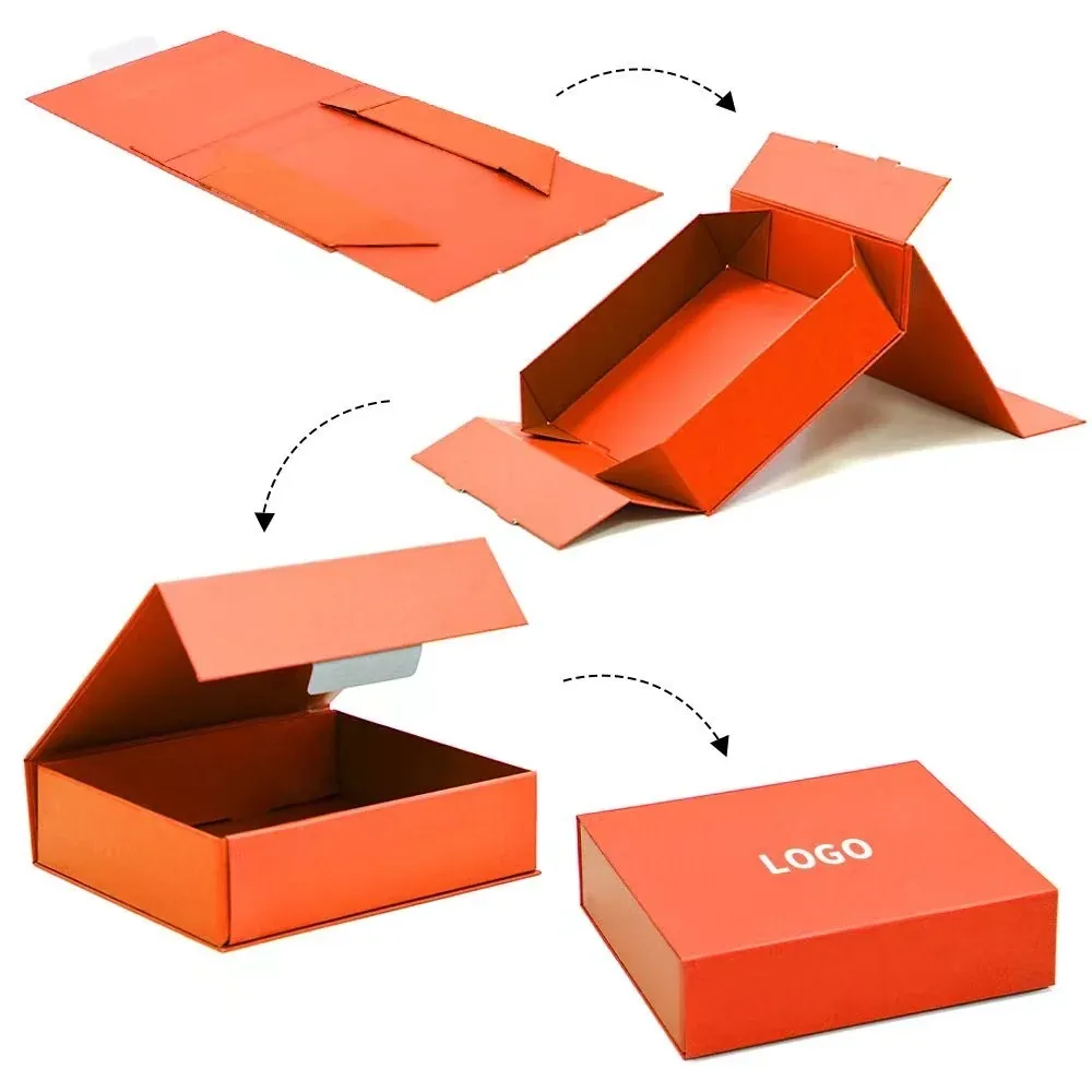 Custom Blue Flat-Folding Gift Box view 5