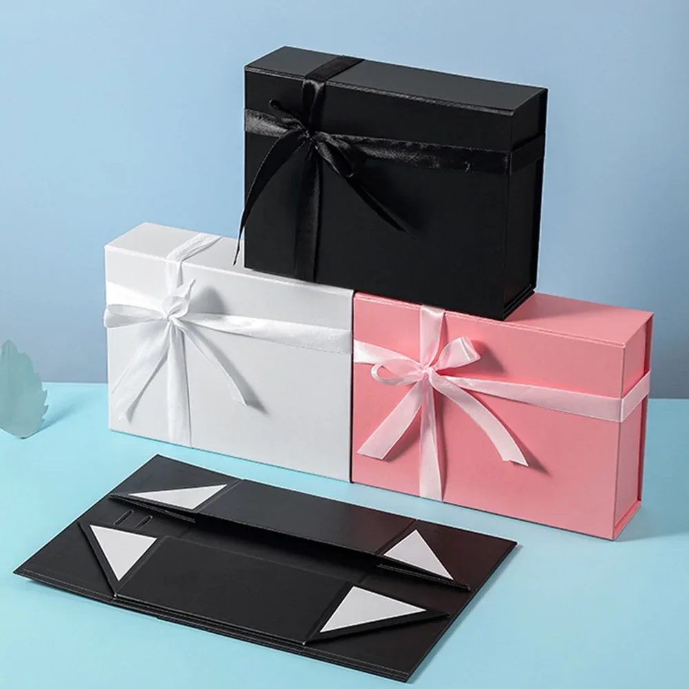 Custom Ribbon-Tie Folding Gift Box Collection