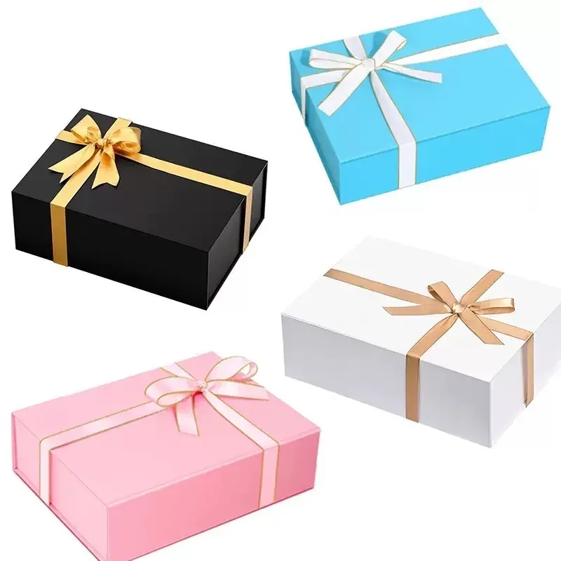 Custom Ribbon-Wrapped Gift Box Set