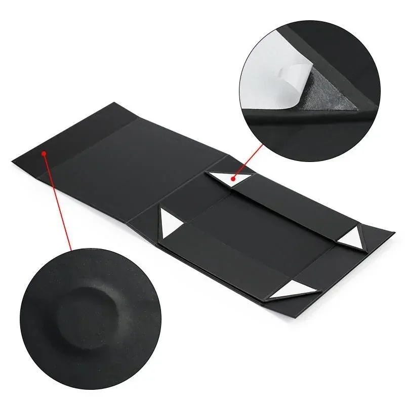 Custom Black Folding Gift Box view 2