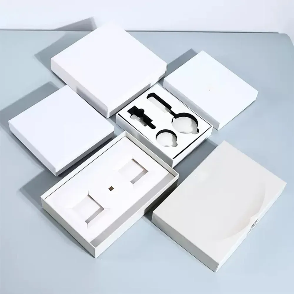 Custom White Gift Box with Shaped Insert