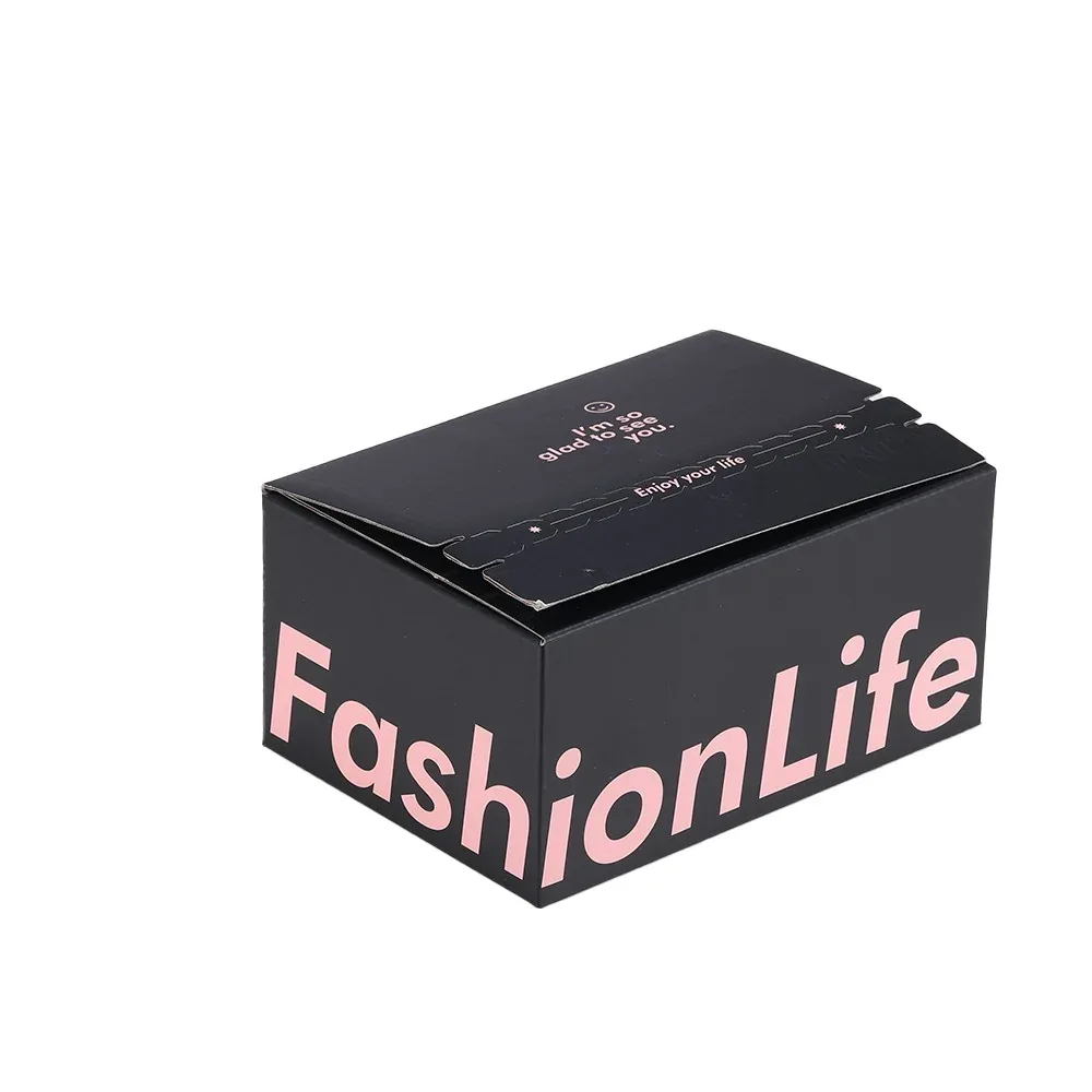 Custom Black Tear-Strip Shipping Carton