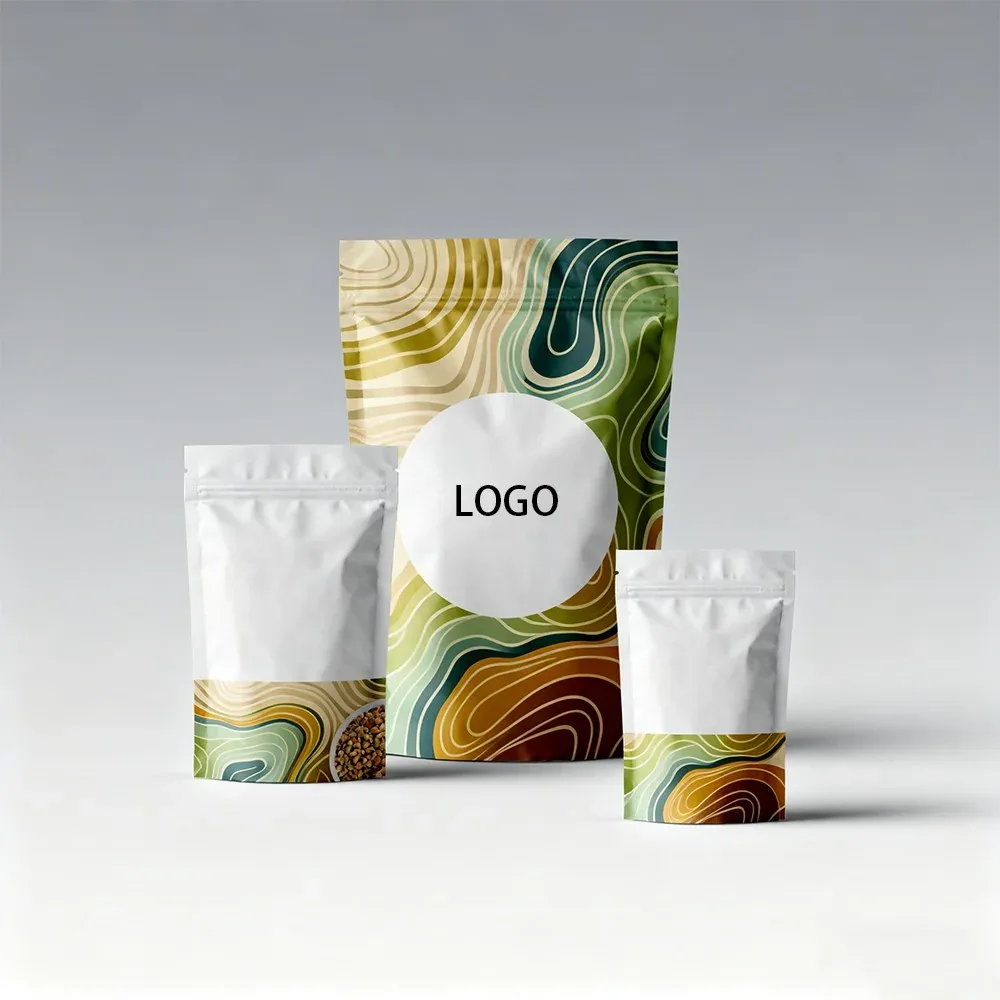 Custom Patterned Stand-Up Packaging Pouch Set