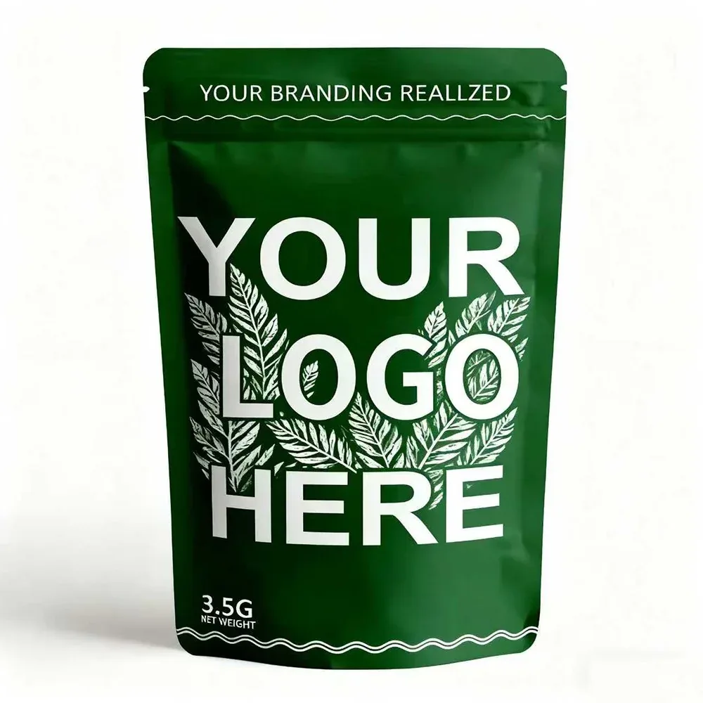 Custom Black Printed Stand-Up Pouch view 3