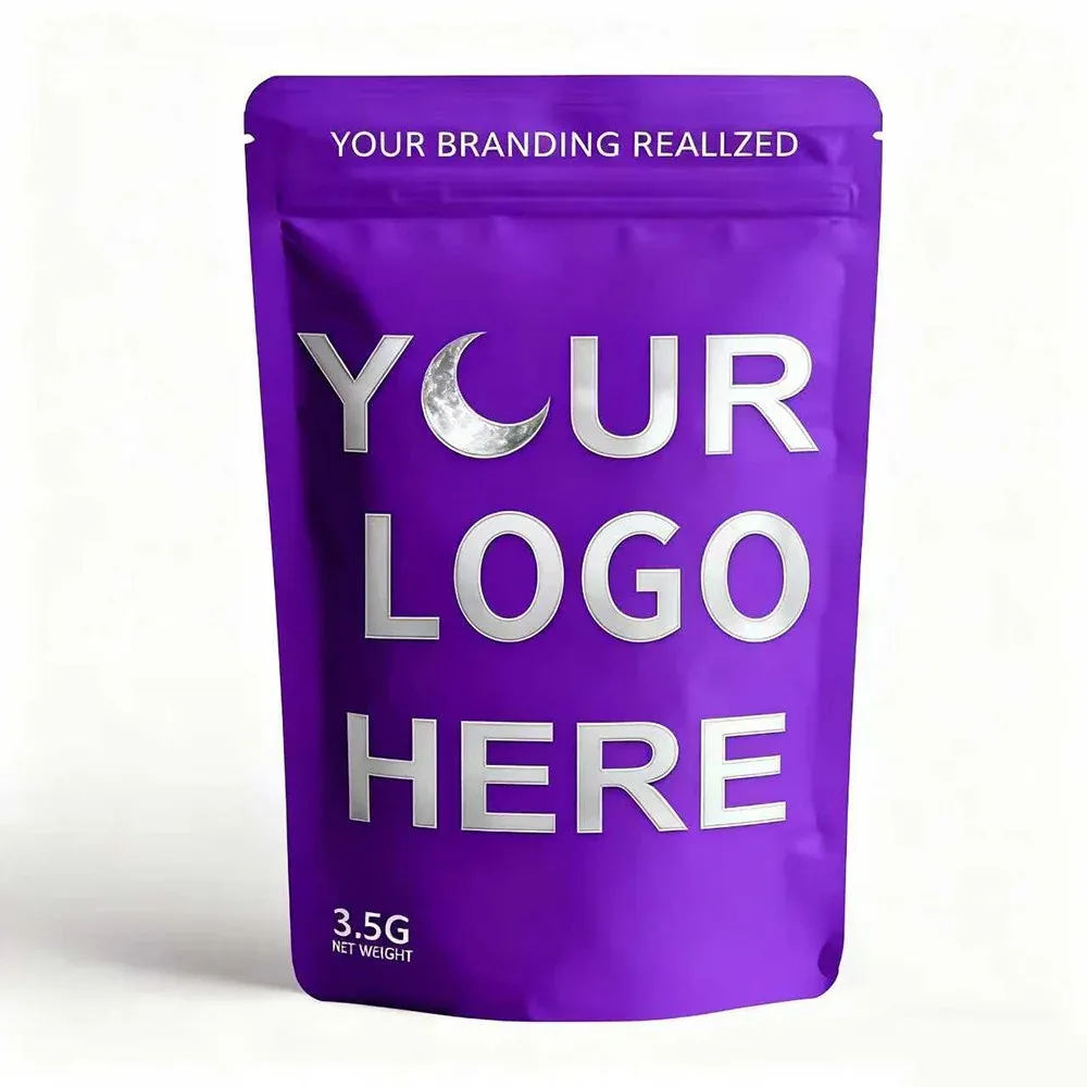 Custom Black Printed Stand-Up Pouch view 4