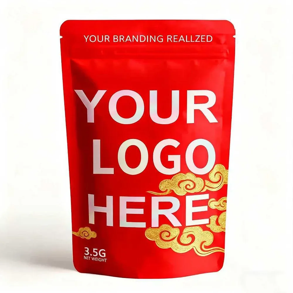 Custom Black Printed Stand-Up Pouch view 5