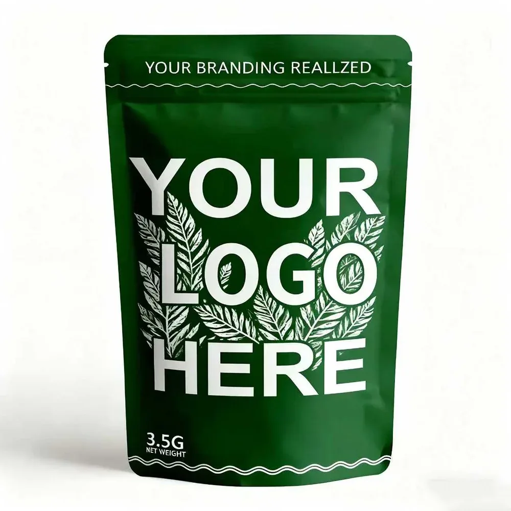 Custom Black Printed Stand-Up Pouch view 7