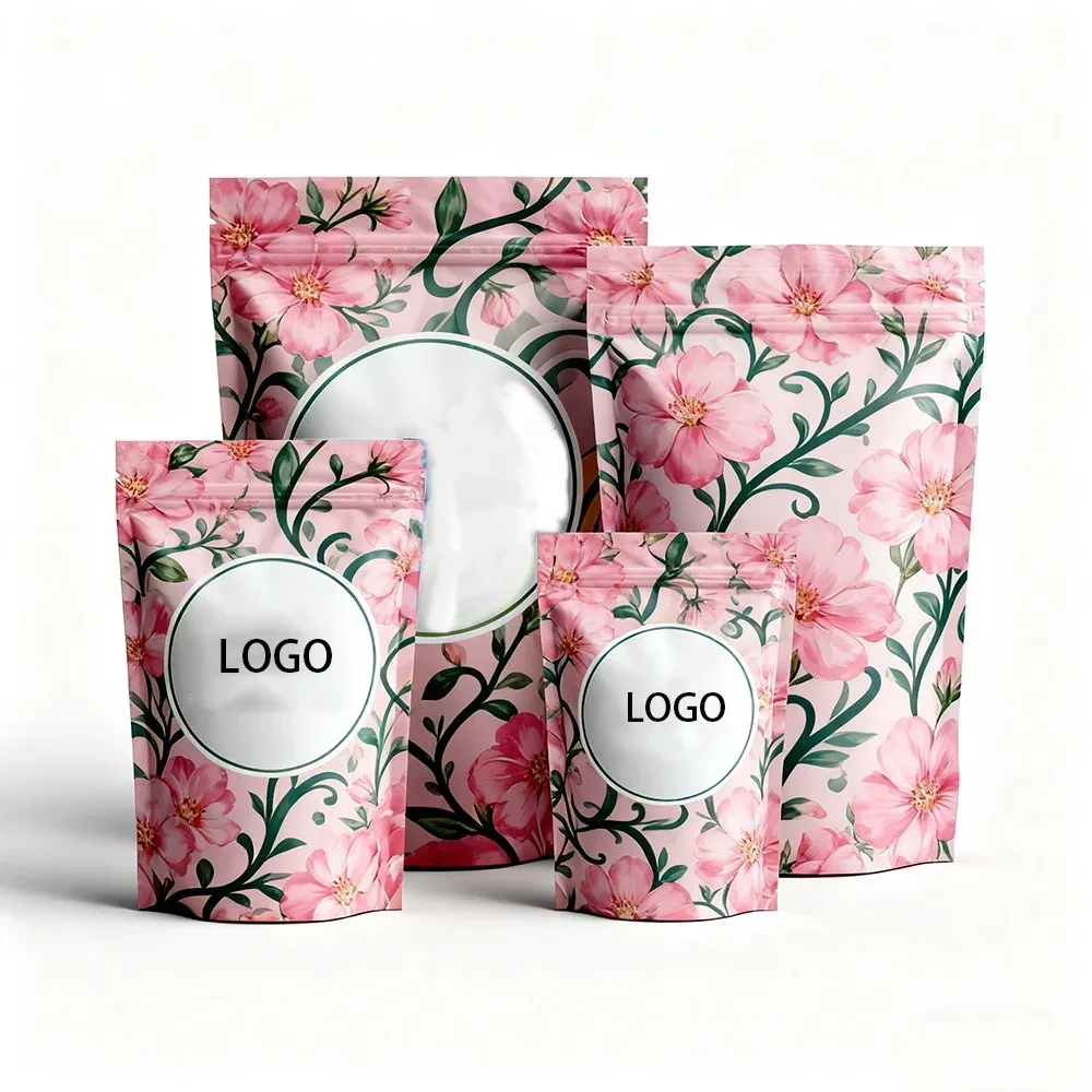 Custom Floral Printed Window Pouches