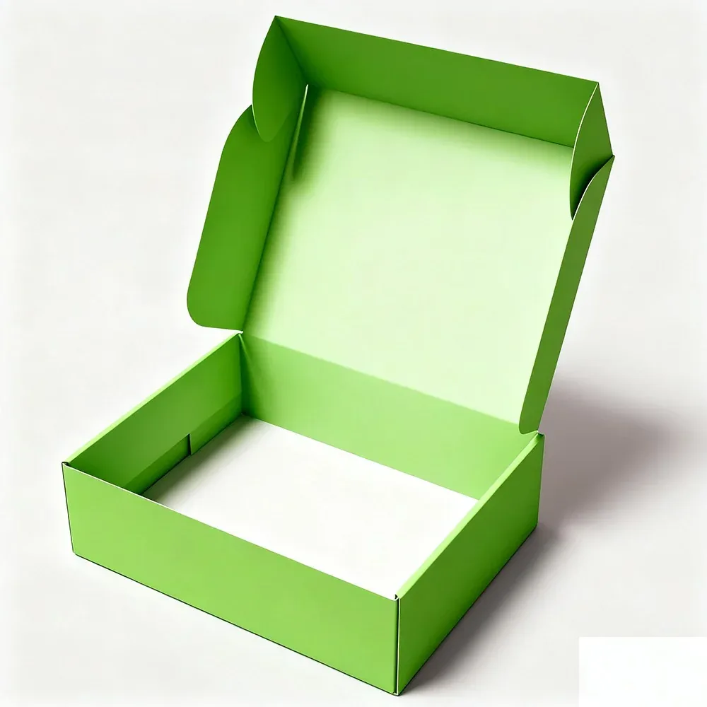Custom Lime Green Mailer Box