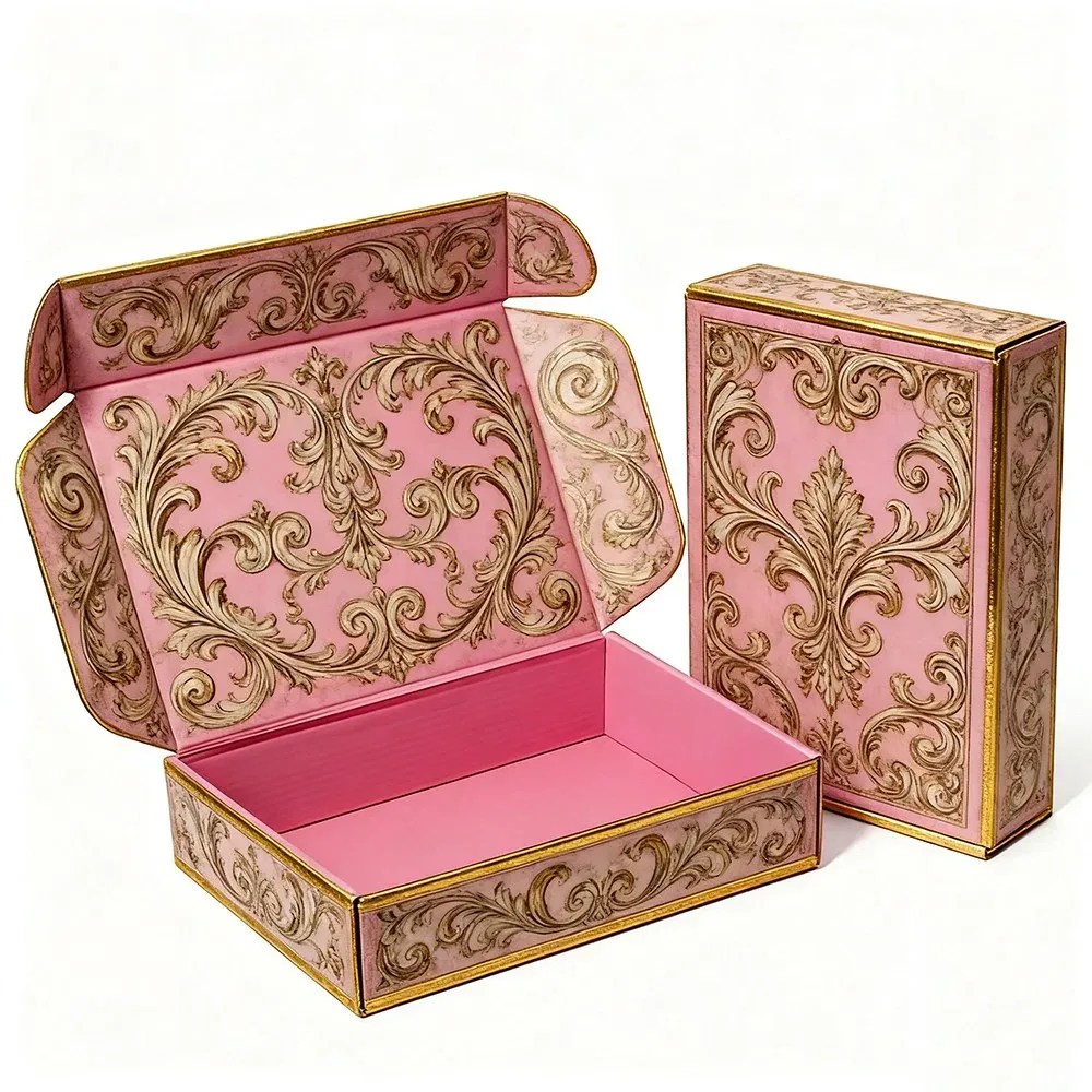 Custom Rose Floral Print Mailer Box