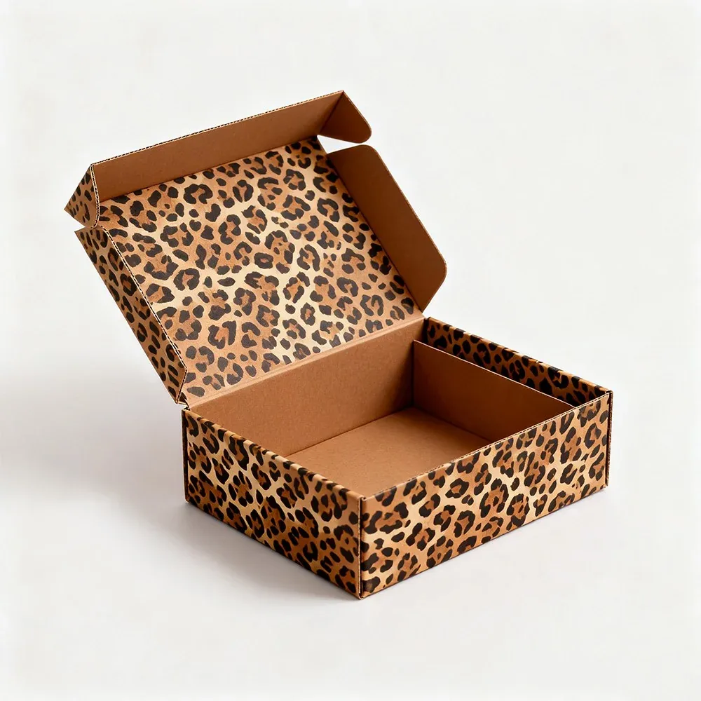 Custom Leopard Print Mailer Box