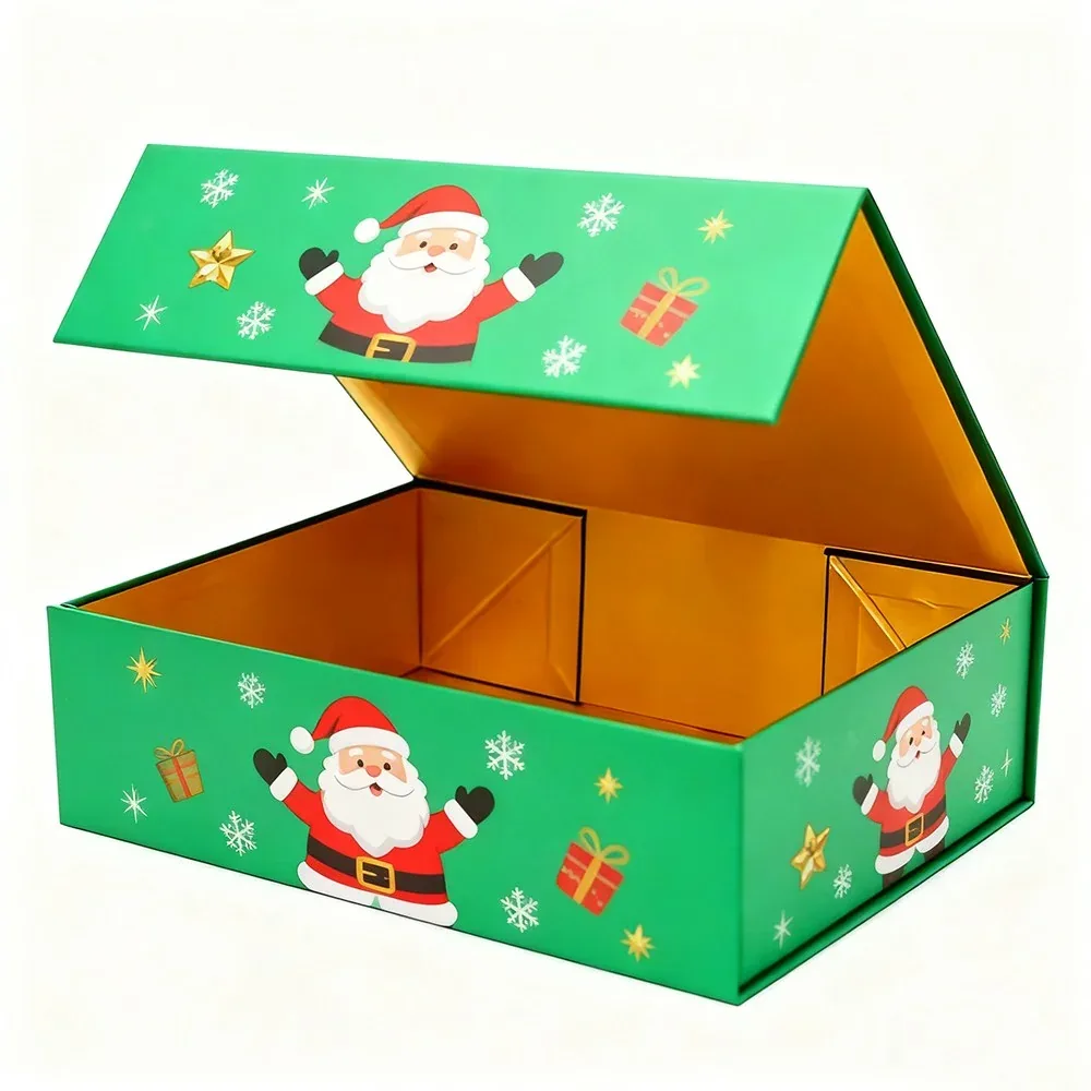 Custom Santa Print House-Shaped Gift Box