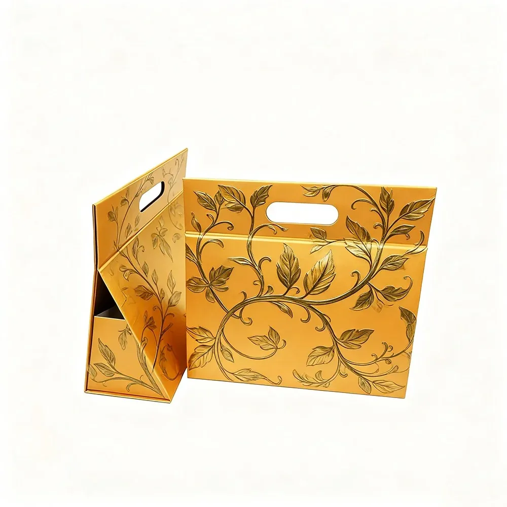 Custom Botanical Carry-Handle Folding Gift Box