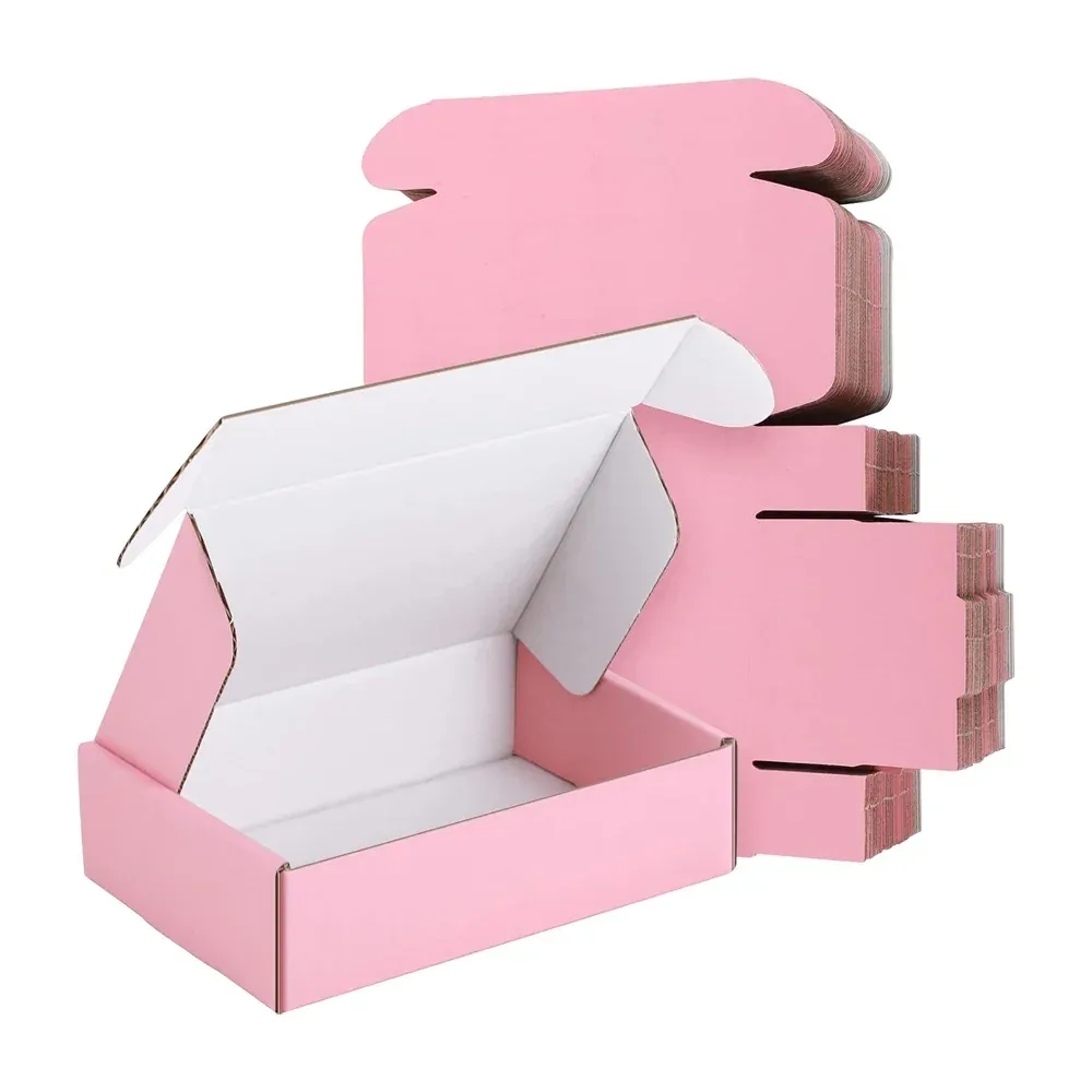 Custom Pink Corrugated Mailer Box