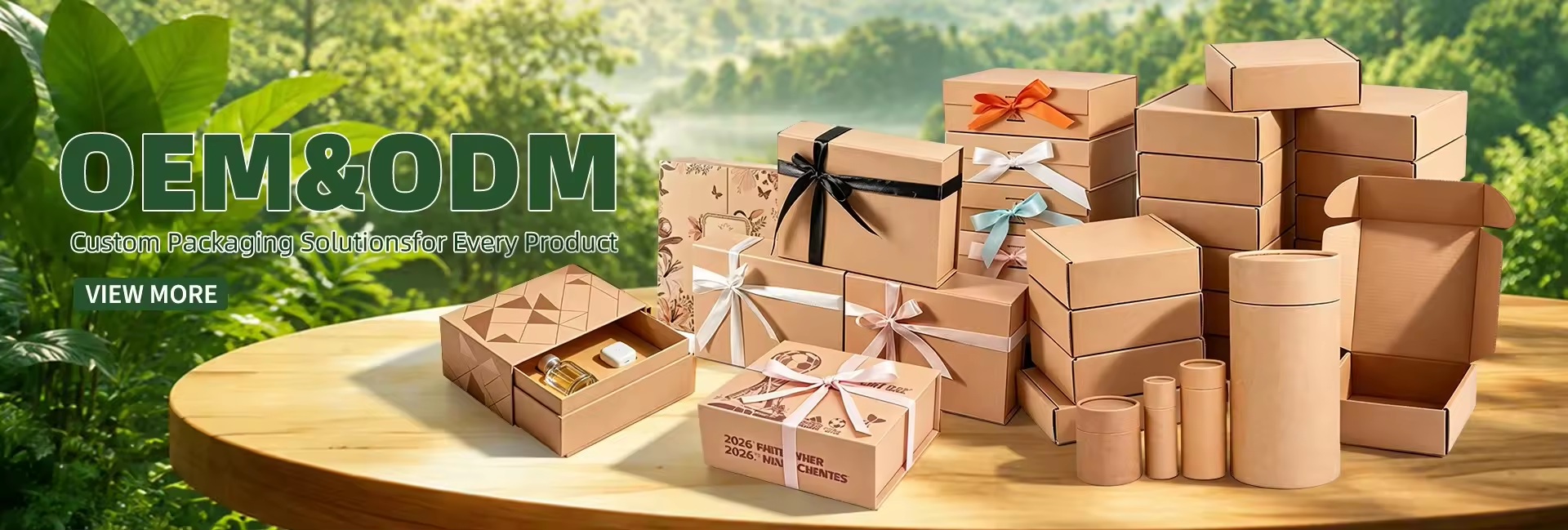 Artful OEM ODM packaging presentation with gift boxes, mailers, paper bags and tubes